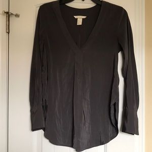 Semi-sheer shiny blouse